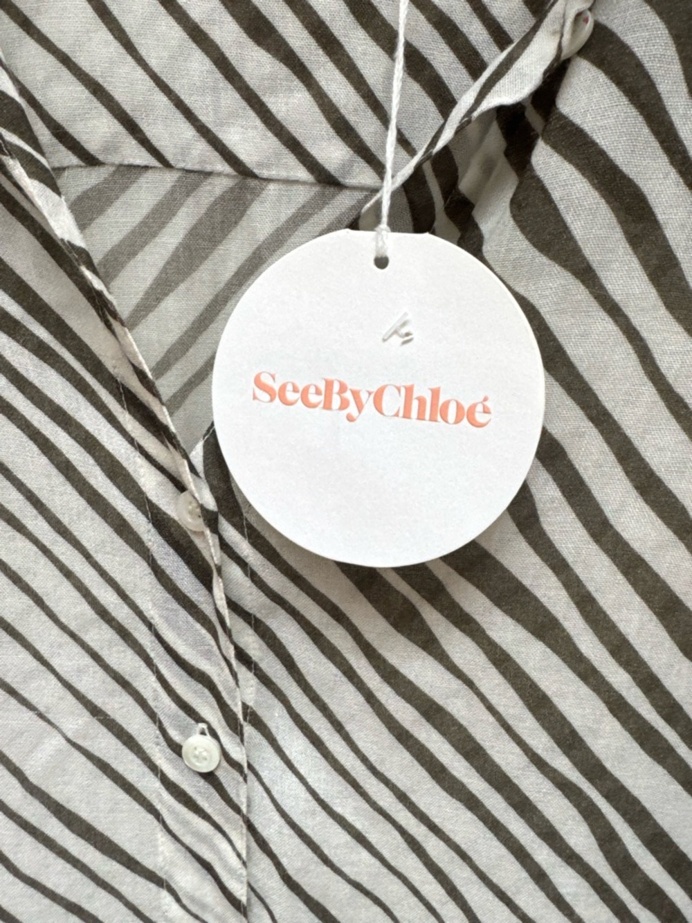 See by Chloe *NEW* Zebra Print Button-Down Shirt Dress - Picture 10 of 15